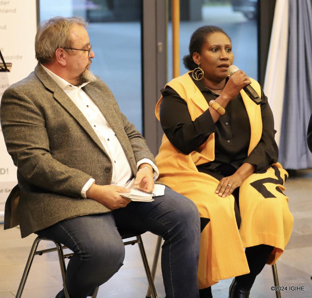 Josée Uwamahirwe and her husband, Uwe Korus shared testimonies. 