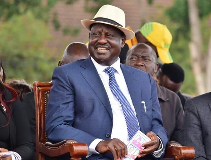 Kenyan opposition chief Raila Odinga during a past function