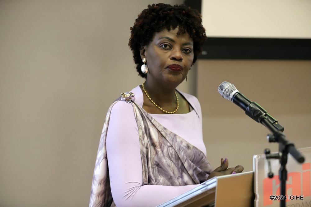 Christine Safari, the President of Ibuka-Hollande.