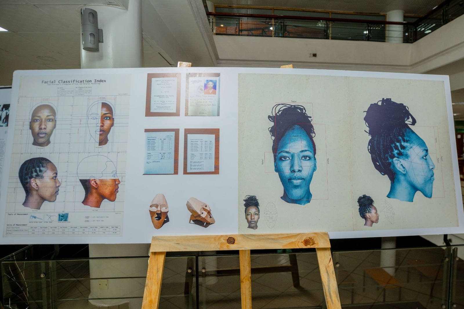 Patricia Mhoja Bandora's exhibitions during her presentation at Kigali Public Library
