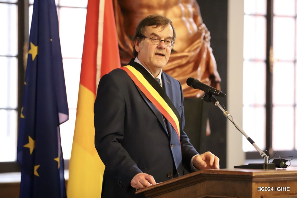  Willy Demeyer, the Mayor of Liège delivered a speech. 