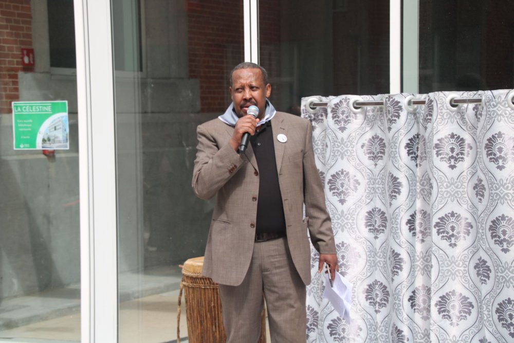 Philbert Rugumire, representative of the delegation organizing the commemoration events in Namur.