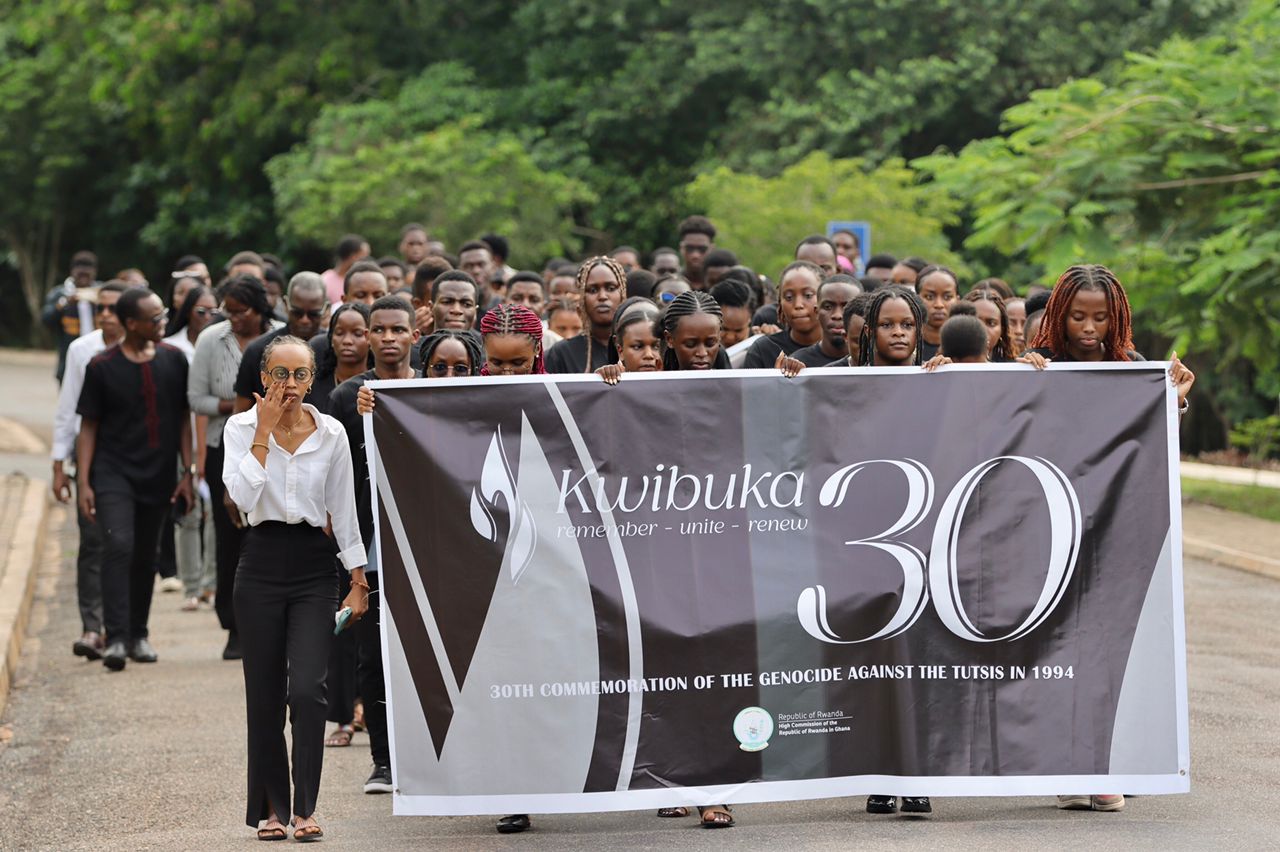 The commemoration ceremony was preceded by a walk to remember.