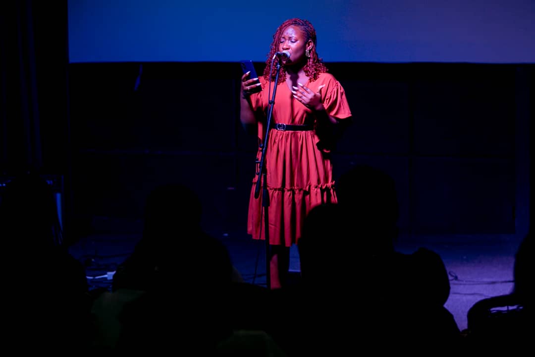Muhozi Esther One of the Poets Performing
