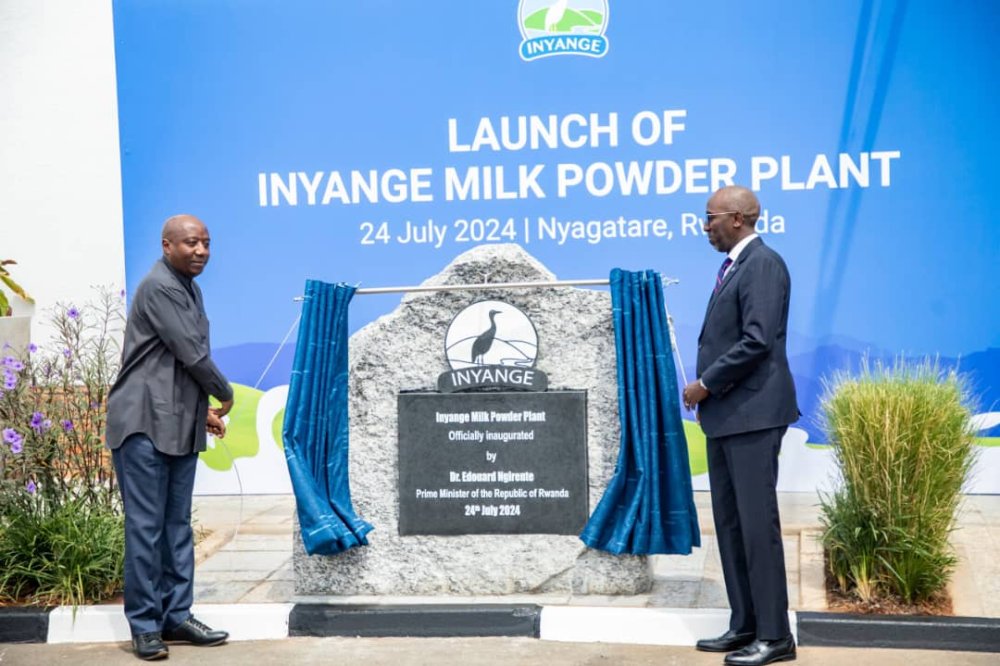 PM Ngirente has inaugurated state-of-the-art milk powder plant in Nyagatare district