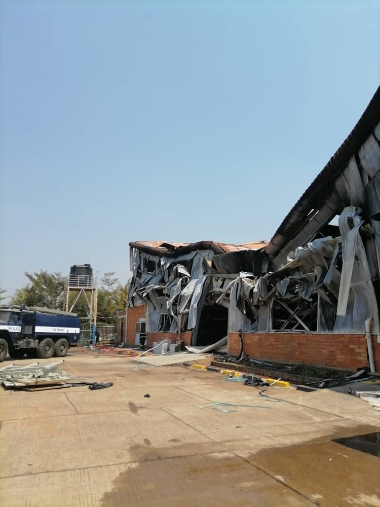 Kigali-based Chinese textile factory has caught fire.  