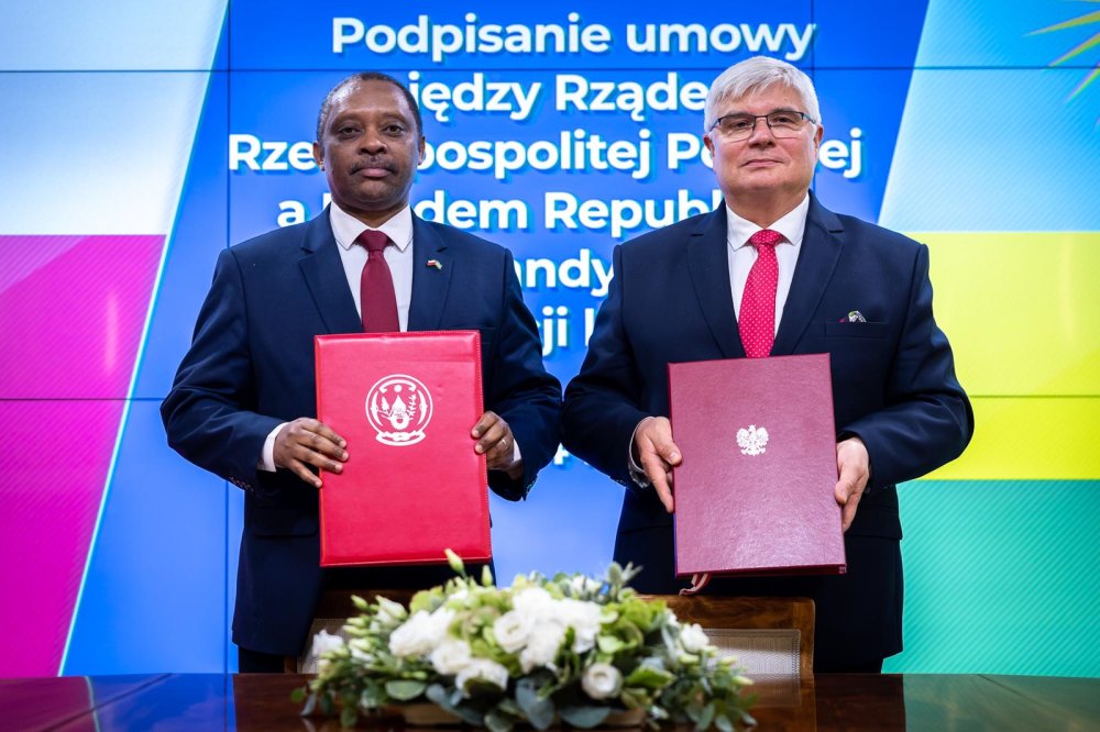 Rwanda was represented by ambassador to the country, Prof. Anastase Shyaka and State Secretary in the Ministry of Infrastructure, Lasek after signing the agreement. 