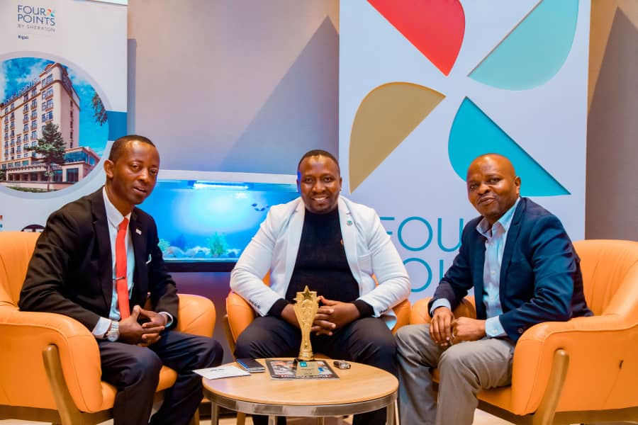 Dr. Habumugisha (in the middle) shared his gratitude for the recognition, emphasizing that it will motivate the team to work even harder.