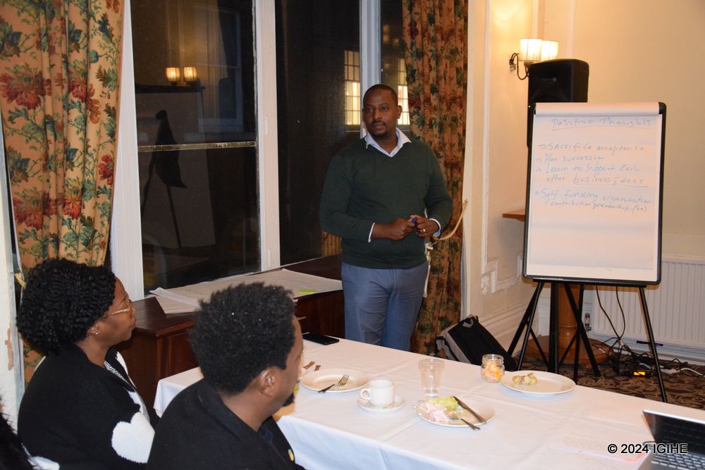 Jabo Butera, Chairperson of NARC-UK commende hsi colleagues for attenting the retreat.