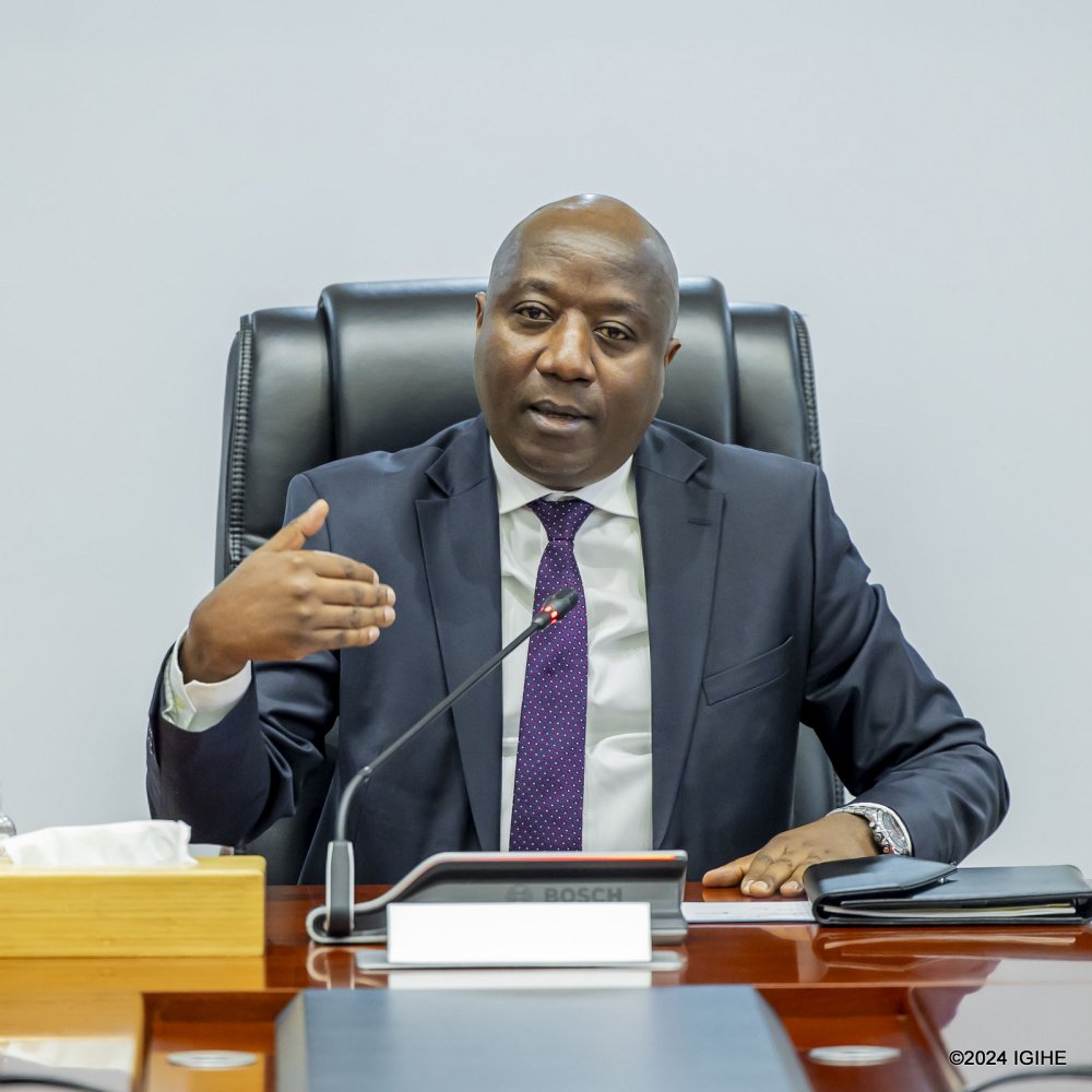 Rwanda's Prime Minister, Dr. Edouard Ngirente speaking at a press conference on Friday, December 6, 2024.