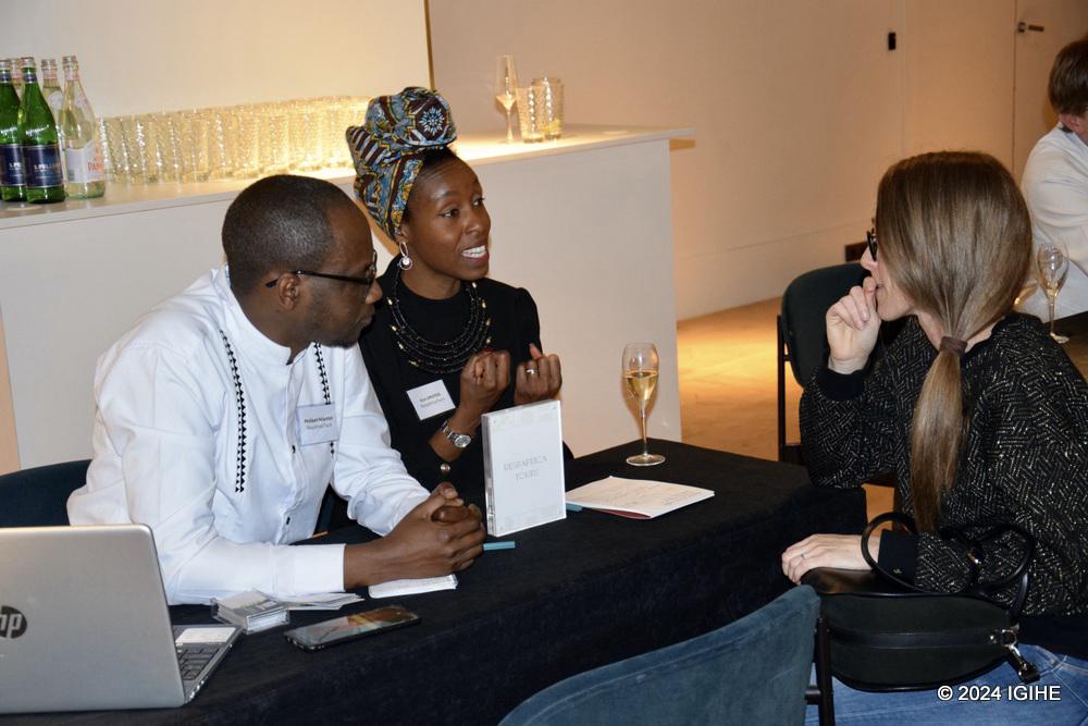 Davidson, Managing Director of Wildlife Tours Rwanda engaging with guests.