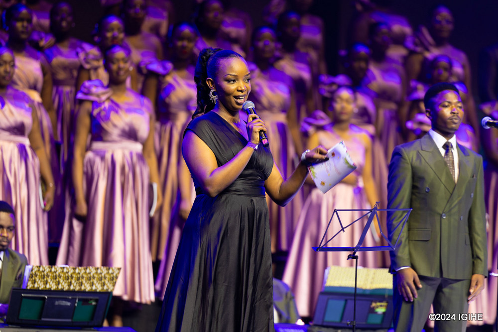 Journalist Ingabire Egidie Bibio was one of the hosts of the concert.