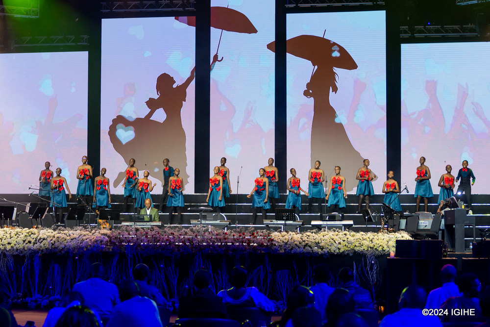 The children in the Chorale de Kigali performed beloved children's songs.