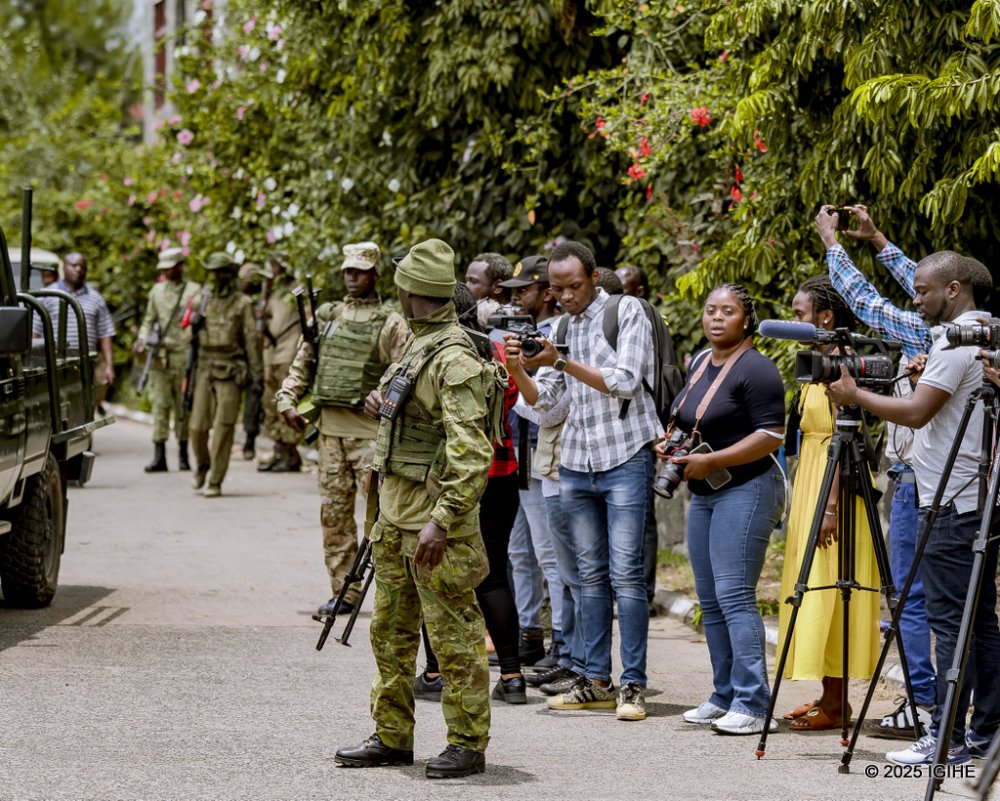 The media was present with M23 forces manning tight security.