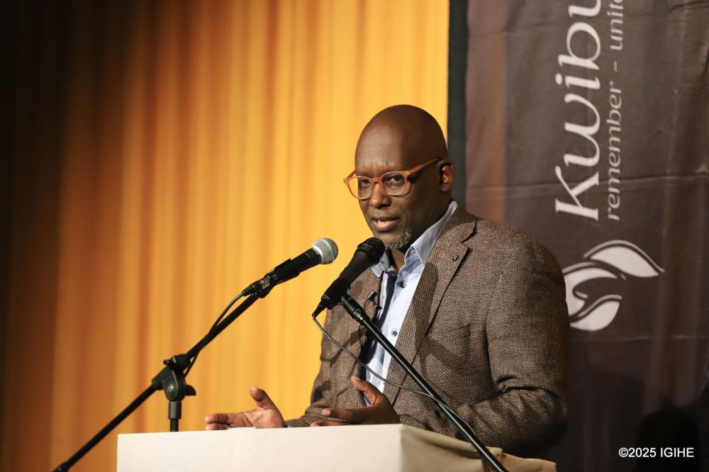 Kamuzinzi Richard facilitated discussions during the commemoration event