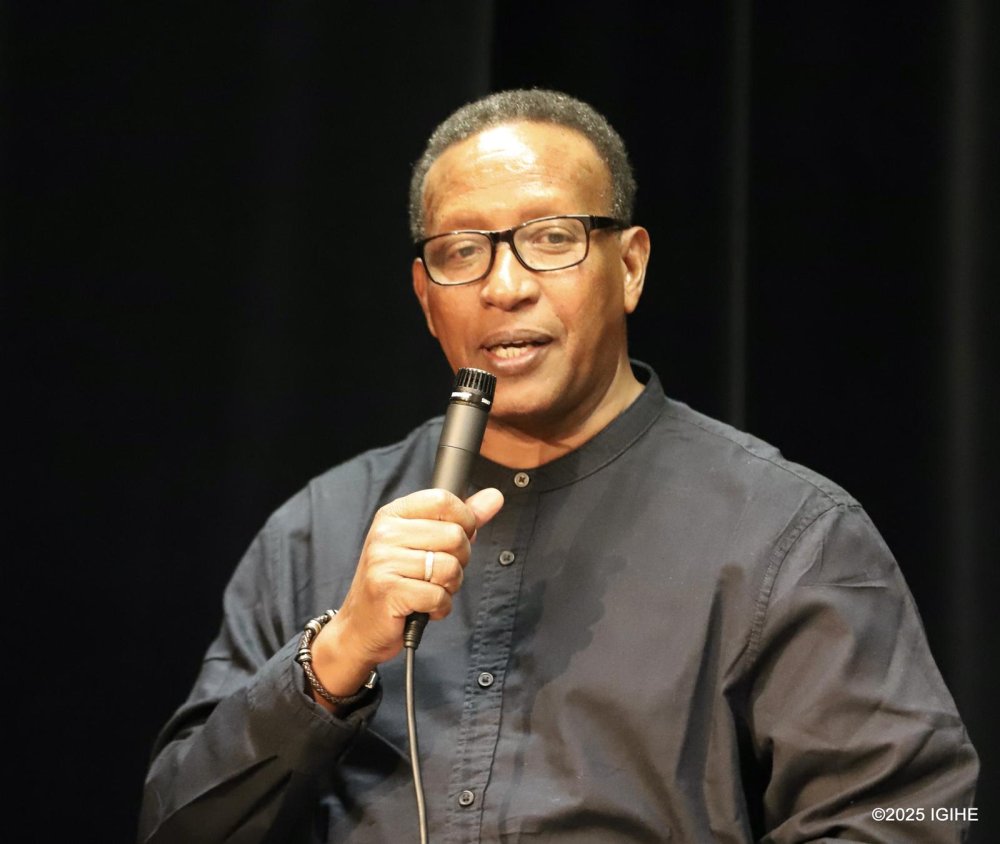 Jean Marie Vianney Rurangwa, who directed the theatre focusing on the history of the Genocide against the Tutsi in Rwanda.