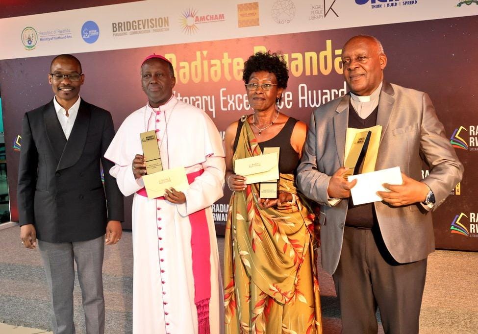 The winners of the inaugural Radiate Rwanda Literary Excellence Awards included Yolande Mukagasana, who received the Outstanding Woman Writer Award. Other recipients were Bishop Alexis Kagame and Bishop Aloys Bigirumwami.