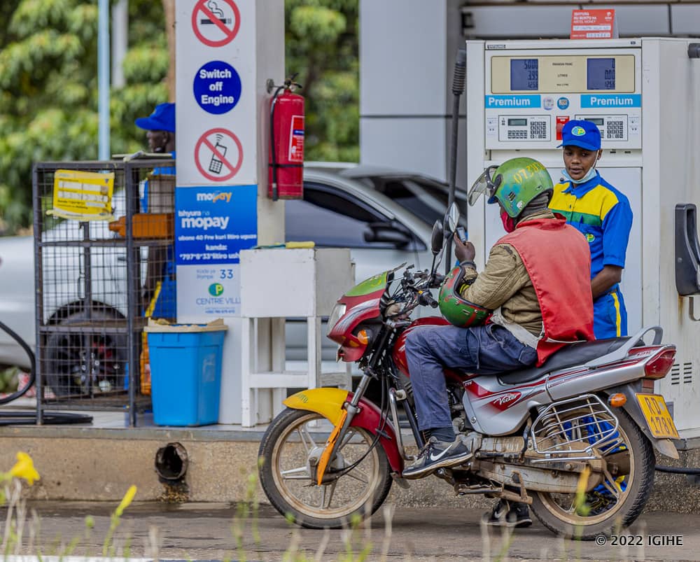 The price of a litre of petrol has increased by 170 Rwandan francs
