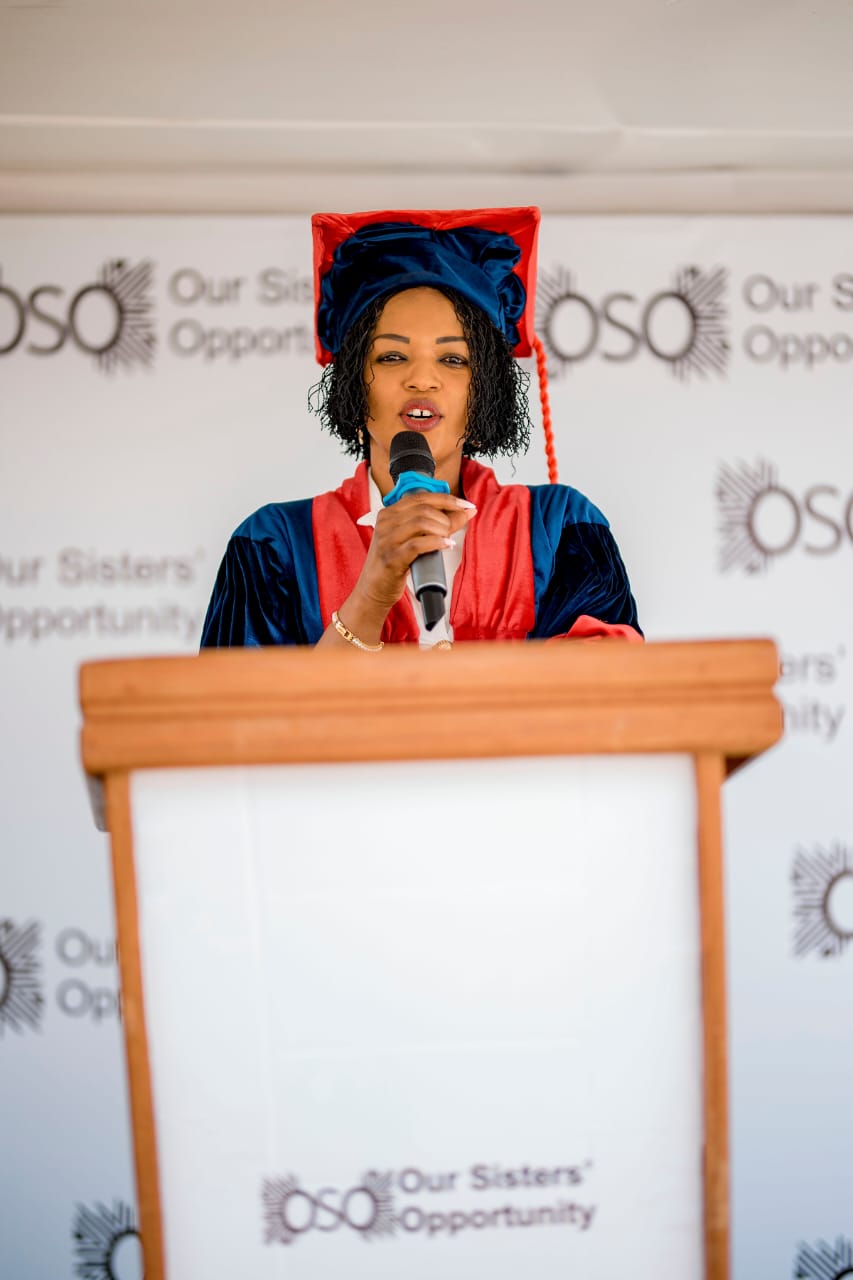 Delphine Uwamahoro, OSO’s founder, said the program trains young women for a year to help them launch income-generating projects and become self-reliant.    