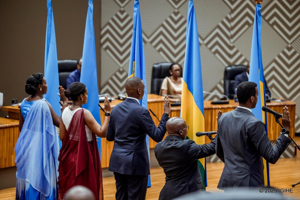 President Paul Kagame on Friday, July 25, presided over the swearing-in ceremony of newly appointed cabinet members, including four new appointees, urging them to put the interests of citizens at the forefront of their service.