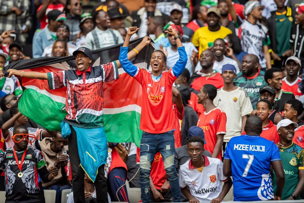 Kenyan fans at their match with DR Congo.