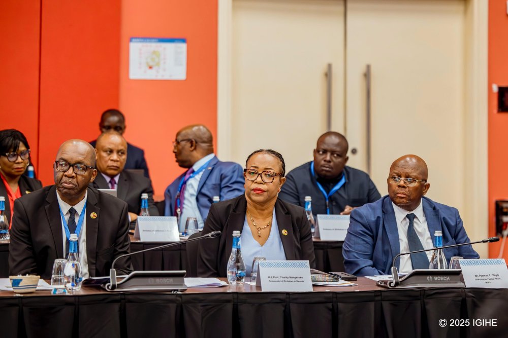Some of the delegates who attended the Ministerial Session of the Third Joint Permanent Commission between Rwanda and Zimbabwe.