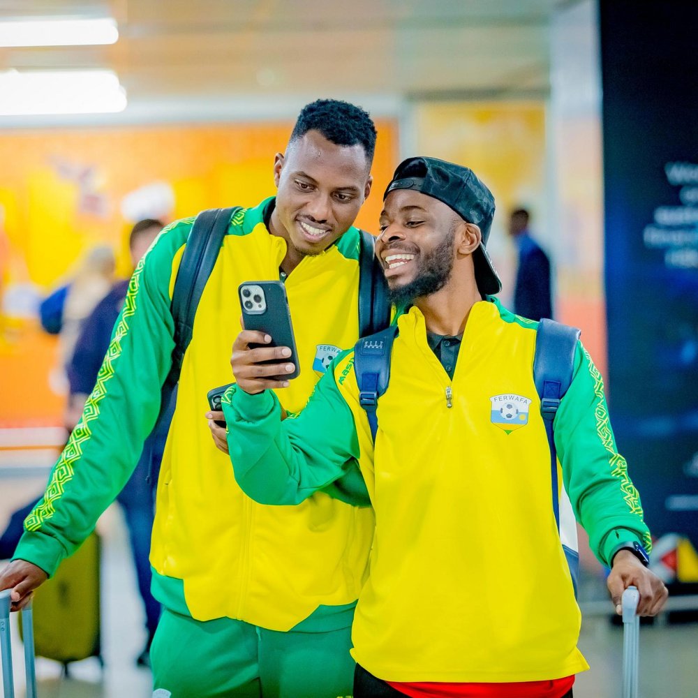 Gilbert and Bonheur were all smiles upon arriving in Johannesburg.