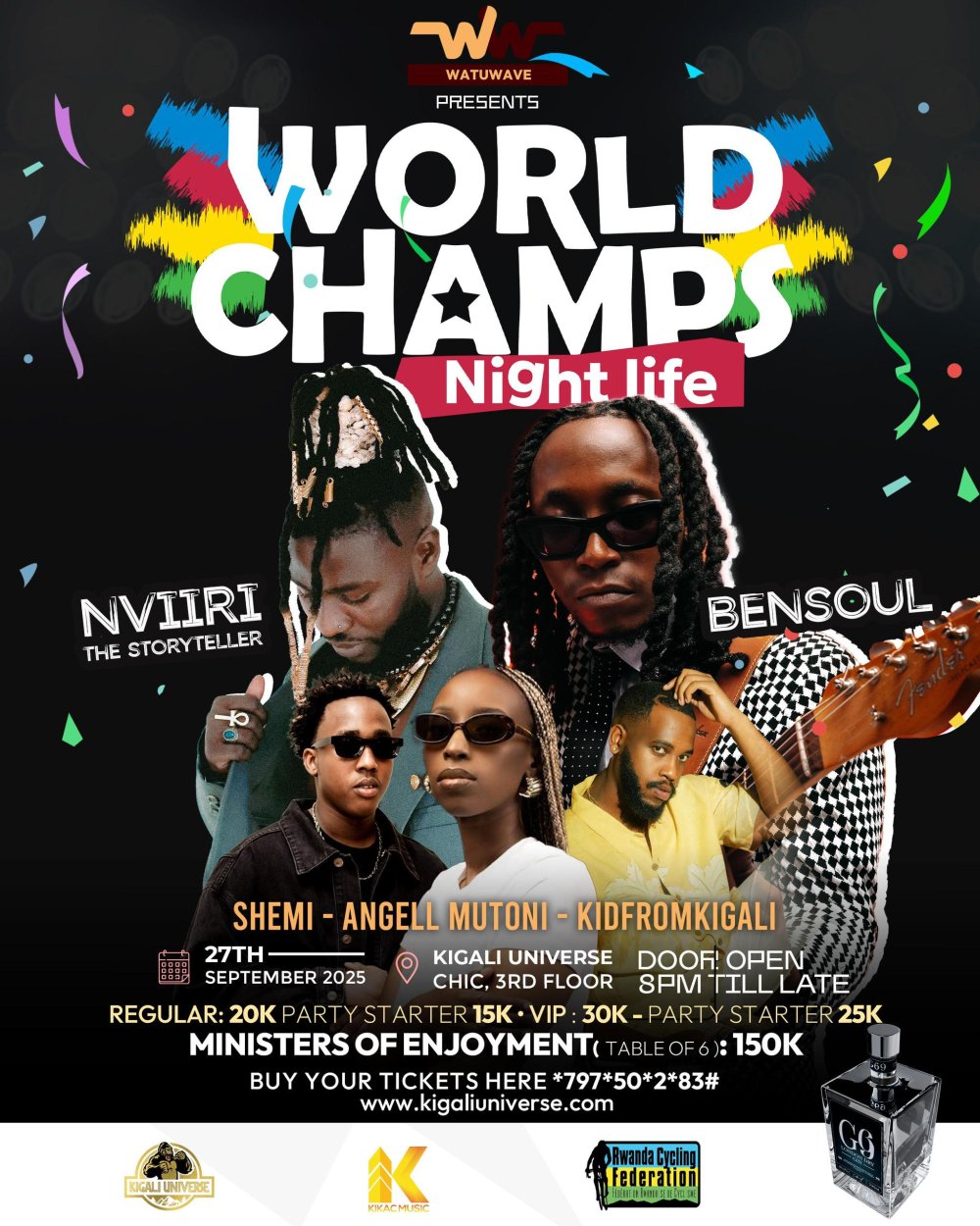 Kenyan singer-songwriter Nviiri the Storyteller is in Kigali ahead of the much-anticipated World Champs Night Life concert, scheduled for Saturday, September 27, 2025, at Kigali Universe.