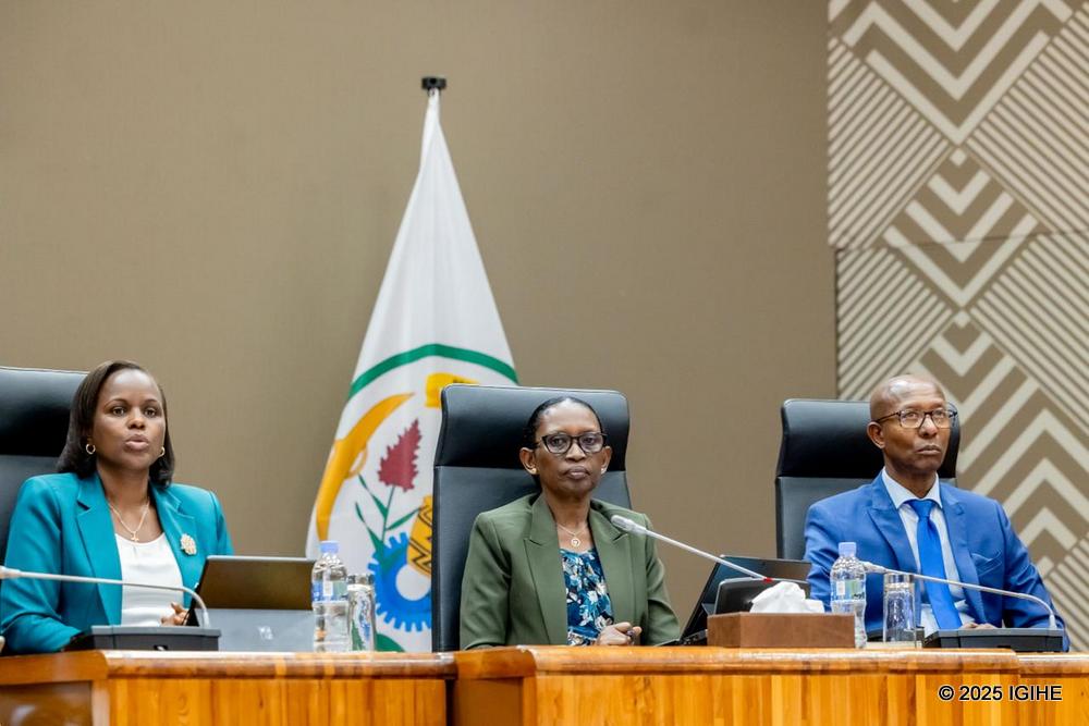 The leadership of the Chamber of Deputies comprises Kazarwa Gerturde, Uwineza Beline, and Sheikh Mussa Fazil Harerimana.