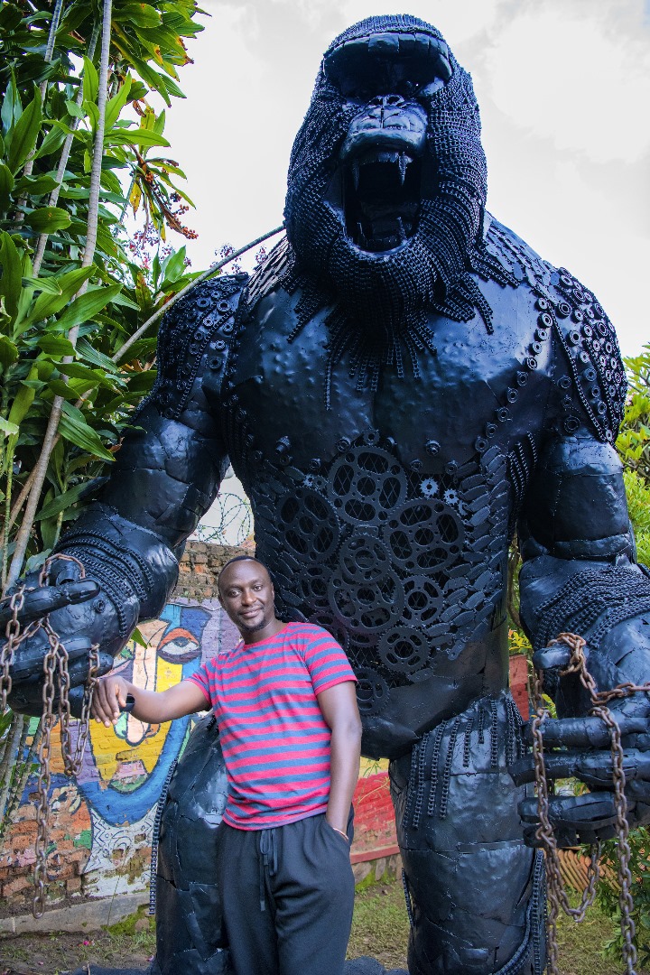 Kigenza's monumental silverback gorilla sculpture, Renaissance, stands as a poignant tribute to Rwanda’s journey following the 1994 Genocide against the Tutsi.