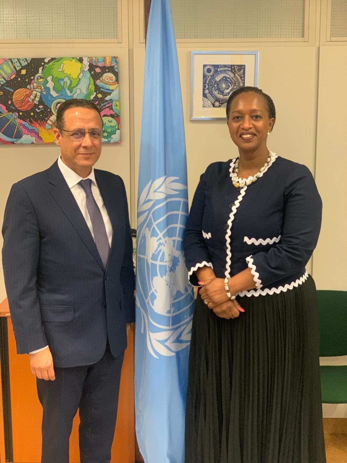 Amb. Bakuramutsa also paid a courtesy call to Dr. Driss El Hadani, Deputy Director of the United Nations Office for Outer Space Affairs (UNOOSA).