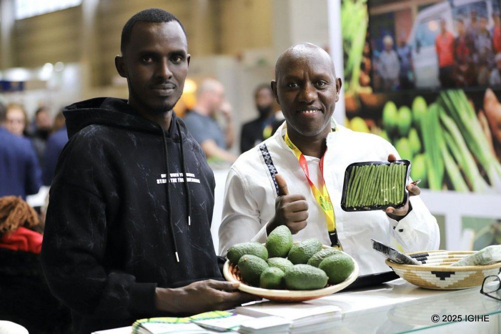 Rwandan delegates, including NAEB and local exporters, showcase avocados and other horticultural products at the Fruit Logistica trade fair in Berlin, Germany.