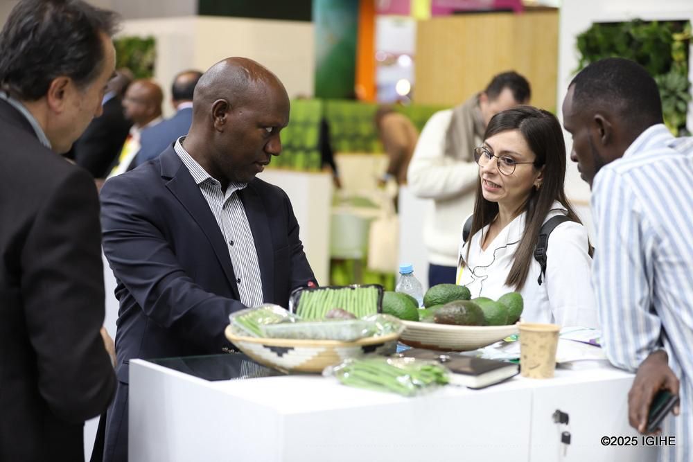 Rwandan delegates, including NAEB and local exporters, showcase avocados and other horticultural products at the Fruit Logistica trade fair in Berlin, Germany.