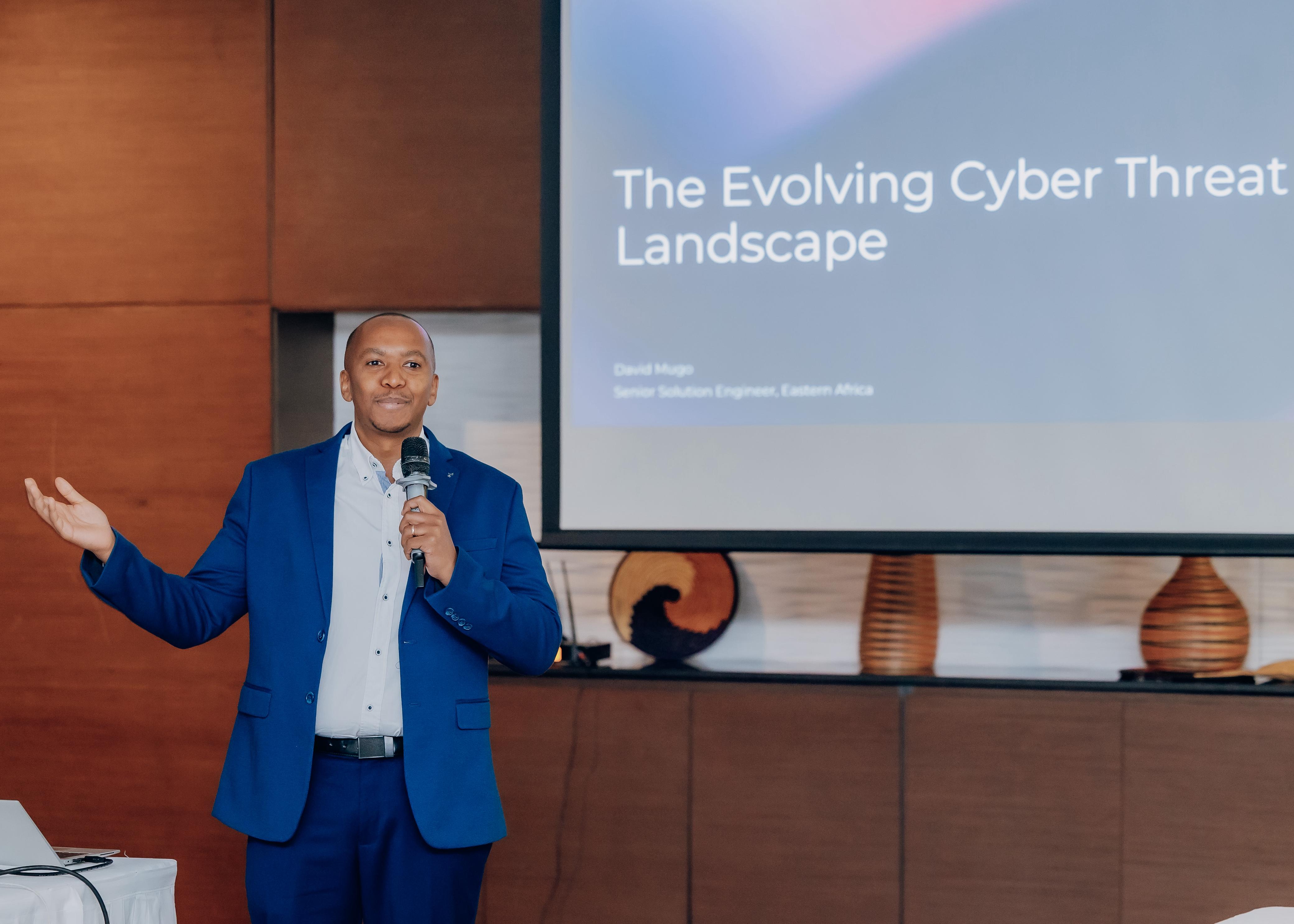 David Mugo, a Senior Commvault Engineer, delivered a keynote on the theme “The Evolving Threat Landscape.”