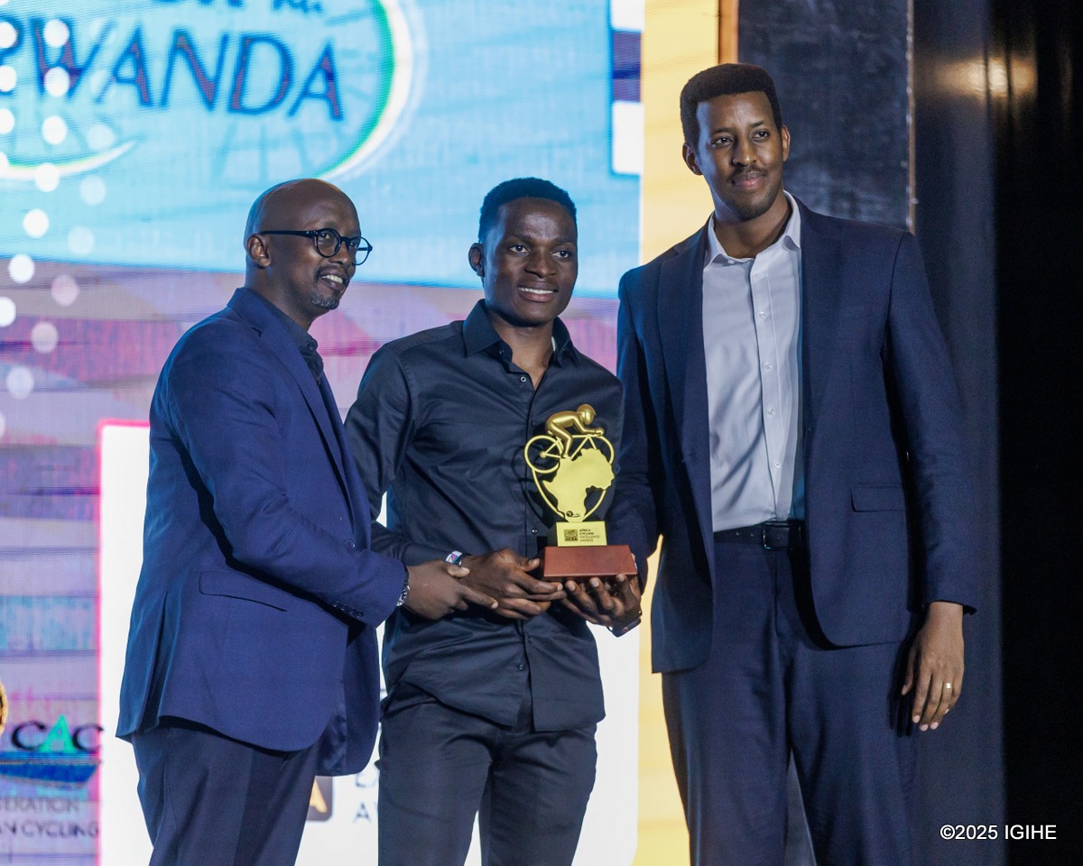 Vainqueur Masengesho honoured as Rwanda'best male rider.
