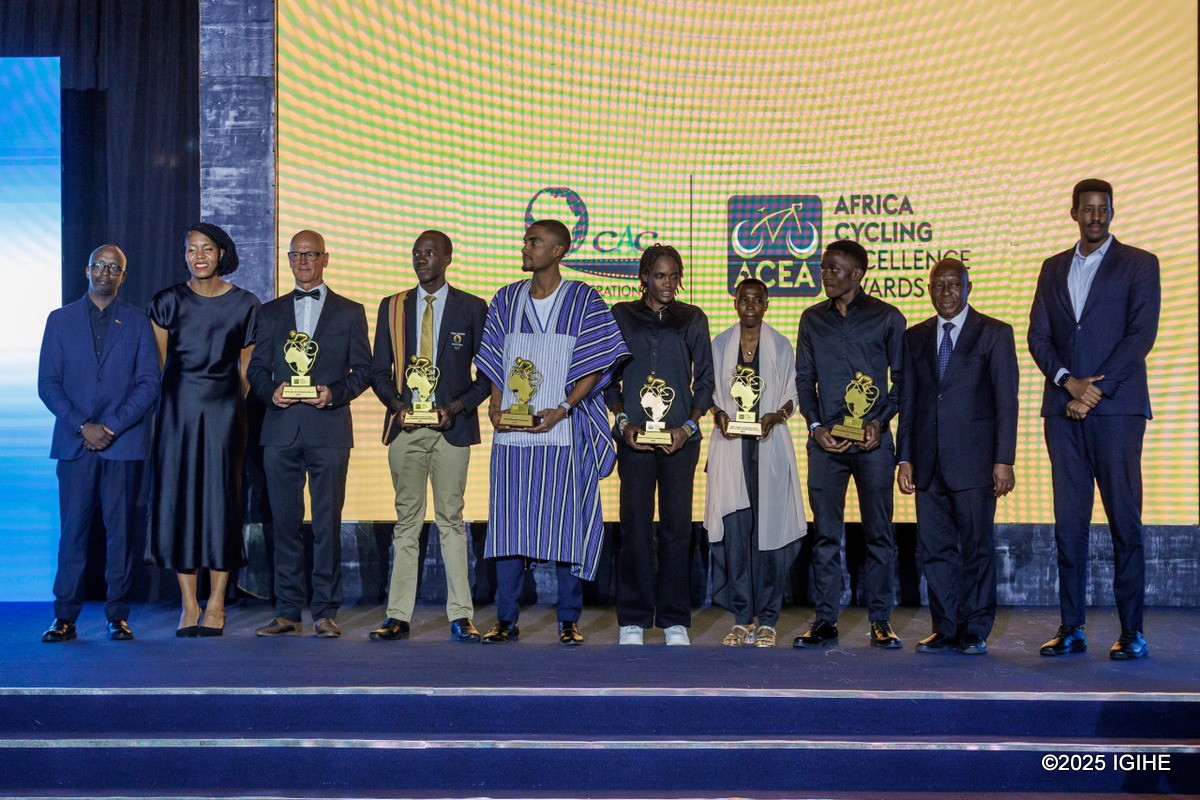 Some of the award winners and officials.