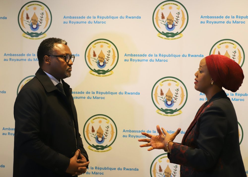 Rwandan Ambassador to Morocco, Shakilla Umutoni during an interview with IGIHE.