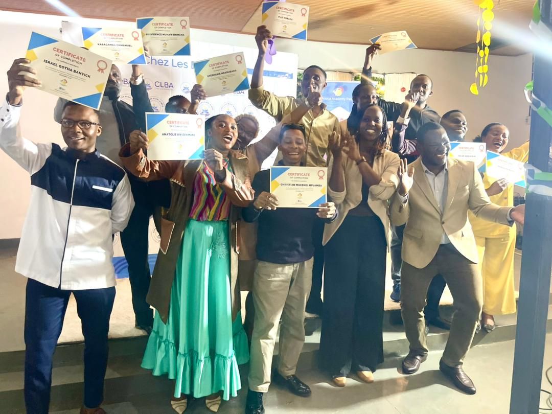 The first cohort of 14 teachers at Chez Les Bien-Aimés Primary School in Kigali graduated on Friday. They received certificates for completing the training and their final projects, which included classroom-ready digital storybooks and personal websites created using AI.