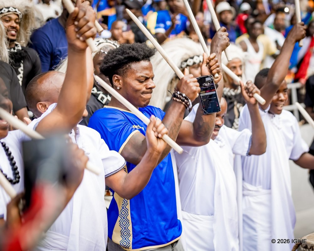 At Amahoro Stadium, IShowSpeed participated in traditional Rwandan dance and drumming performances.