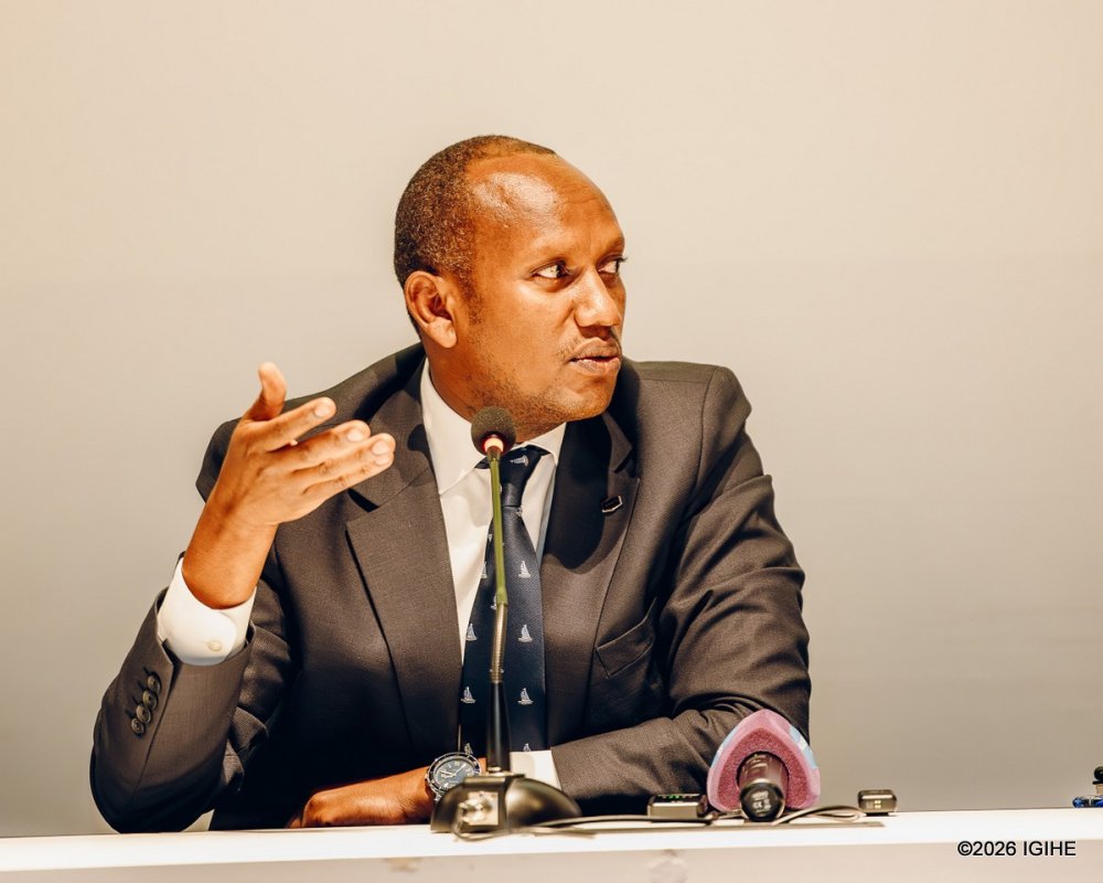 Country Director of QA Venue Solutions Rwanda, John Ntigengwa at the press conference held on Monday.