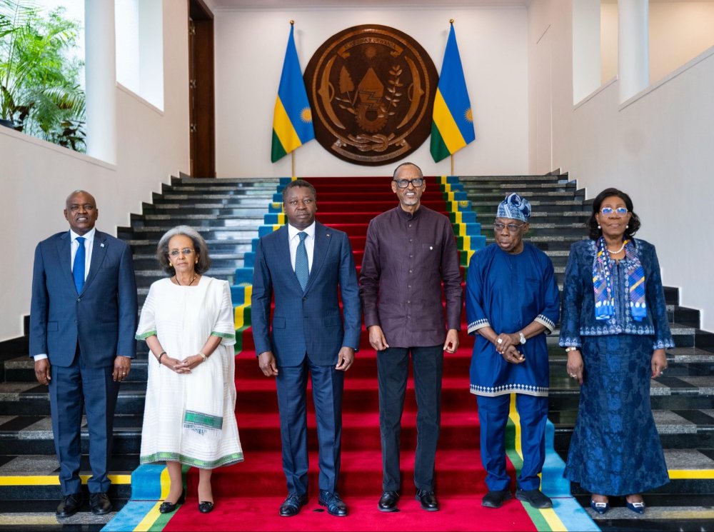 The African Union-appointed mediators on eastern DRC crisis were hosted by President Paul Kagame on Friday at Urugwiro Village for high-level discussions on regional stability