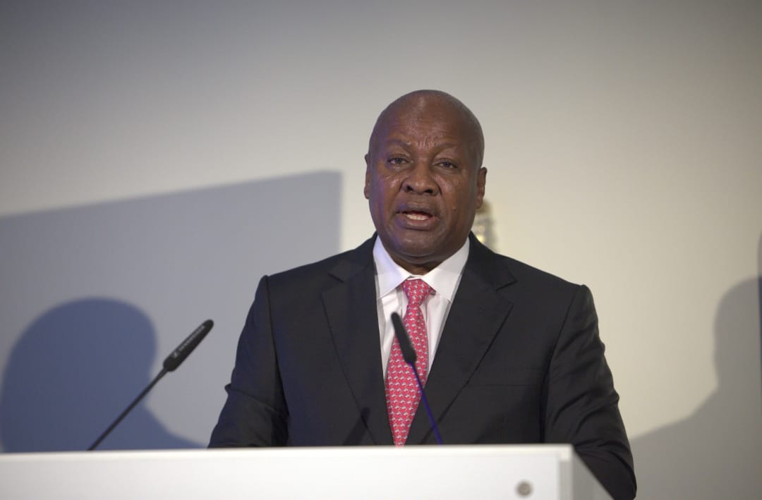 Ghana's president John Mahama when he addressed Africa Reset Initiative conveners in Davos. Photo/ Courtesy