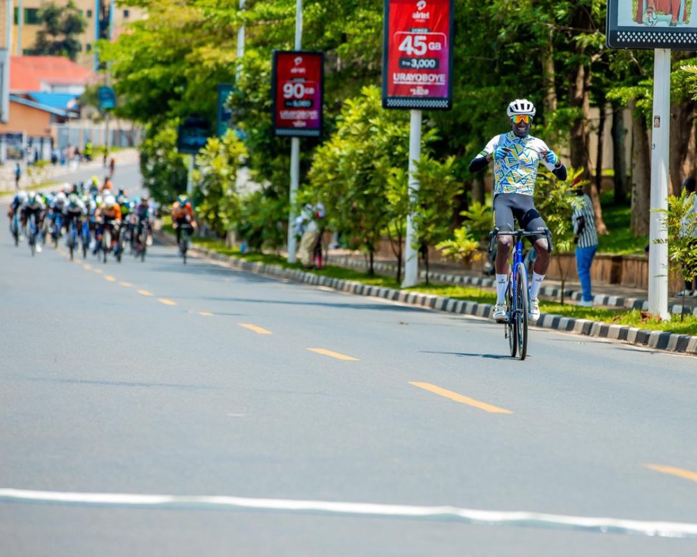 With two laps remaining, Patrick Byukusenge pulled ahead to win the race.