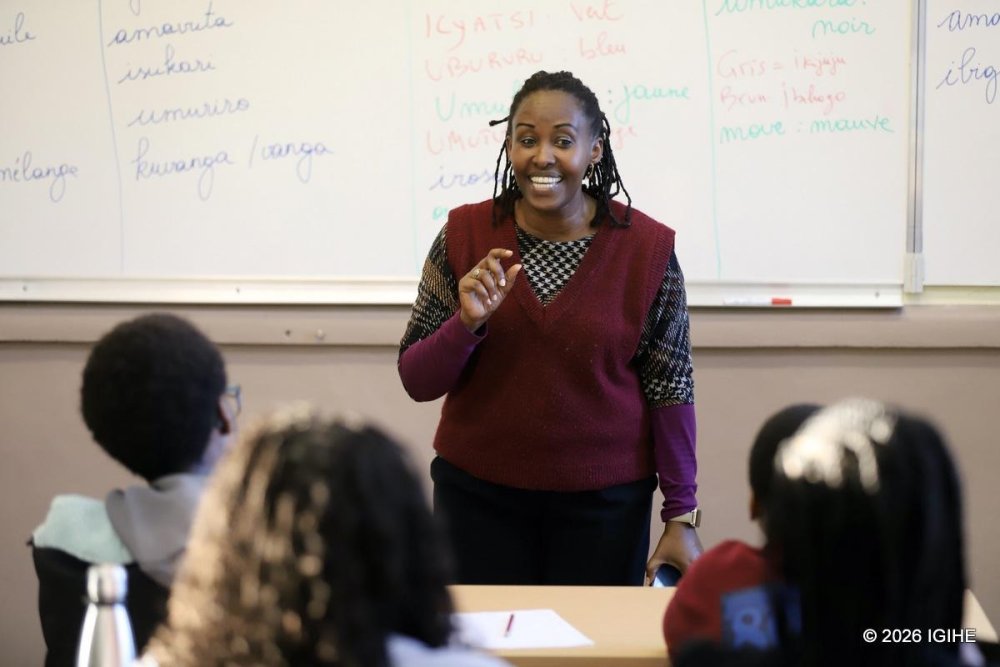 Karurenzi Donatille, one of the teachers teaching Rwandan culture at Ishuri-Umuco