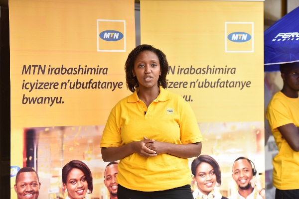 Yvonne Manzi Makolo officiating the launch