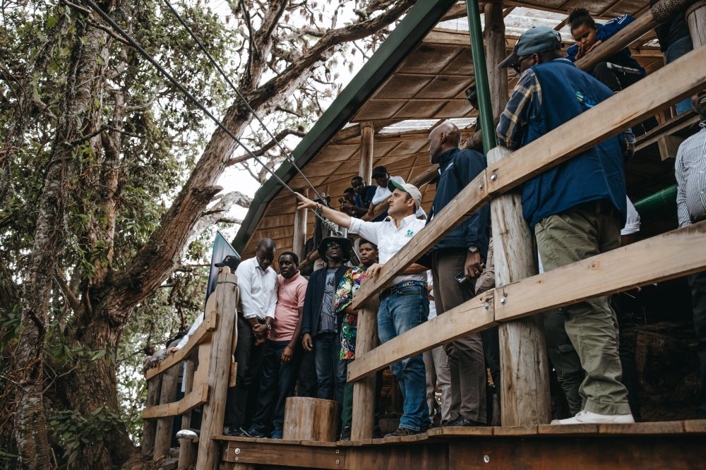 The officials were assured of the zipline’s safety during their visit.